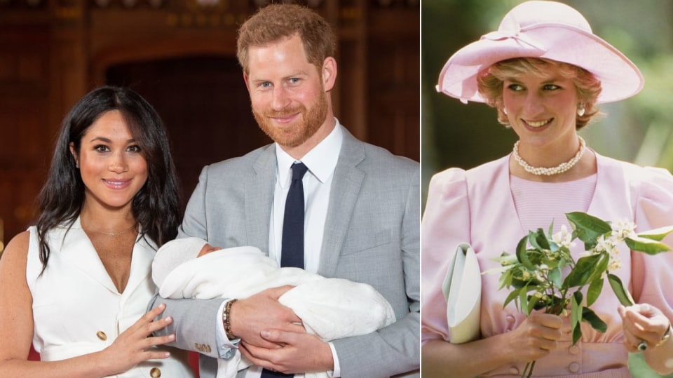 Meghan a Harry s malým Archiem / princezna Diana